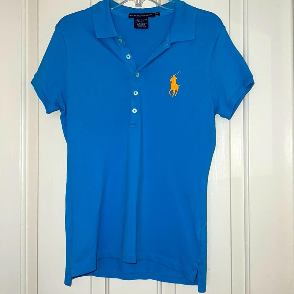 Ralph Lauren Sport teal large polo horse logo women’s small